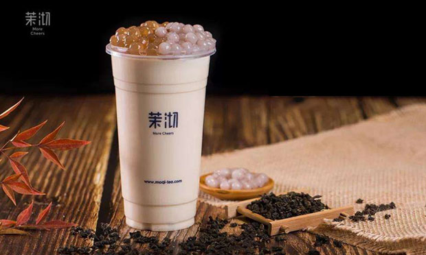 茉沏奶茶的品牌宣传图