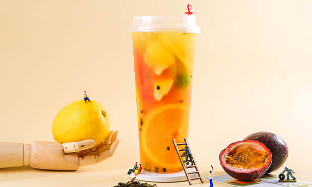 茶话弄的柠檬百香果饮品展示图